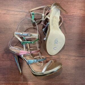 FINAL LAST CHANCE SCHUTZ Multi Color High Heel Sandals